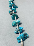 Native American 95 Gram Sturdy Vintage Navajo Chunky Turquoise Heishi Necklace Old-Nativo Arts