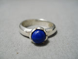 Native American Authentic Vintage Ben Nighthorse Campbell Lapis Sterling Silver Ring-Nativo Arts