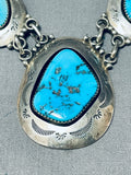 Best Terr Goodluck Vintage Native American Navajo Turquoise Sterling Silver Necklace-Nativo Arts
