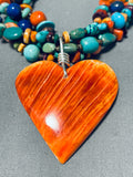 Native American Happy Life Vintage Santo Domingo Turquoise Heart Heishi Necklace-Nativo Arts