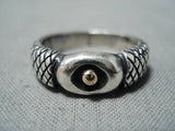 Sensational Navajo Sterling Silver & 14k Gold Band Ring Native American-Nativo Arts