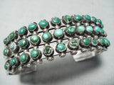 Early 1900's Vintage Native American Navajo Snake Eyes Turquoise Sterling Silver Bracelet-Nativo Arts