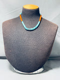 Native American Impressive Vintage Santo Domingo Turquoise Sterling Silver Necklace-Nativo Arts