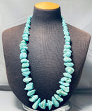 274 Grams Nugget Turquoise Vintage Native American Navajo Necklace-Nativo Arts