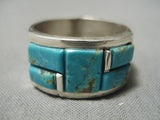 Incredible Vintage Native American Navajo Vic Thomson Turquoise Sterling Silver Ring Old-Nativo Arts