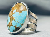 Rare #8 Turquoise Native American Sterling Silver Ring-Nativo Arts