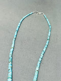 Phenomenal Native American Zuni Colossal Turquoise Carved Leaf Heishi Necklace-Nativo Arts