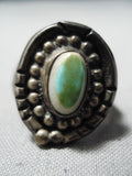 Early Vintage Native American Navajo Damale Turquoise Sterling Silver Ring-Nativo Arts