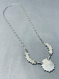 Dazzling Vintage Native American Navajo Old Kingman Turquoise Sterling Silver Necklace-Nativo Arts
