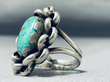 Fantastic Vintage Native American Navajo Royston Turquoise Sterling Silver Ring-Nativo Arts