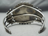Early 1900's Vintage Native American Navajo Cerrillos Turquoise Sterling Silver Bracelet Old-Nativo Arts