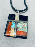 Native American Vibrant Santo Domingo Turquoise Inlay Turquoise Necklace-Nativo Arts