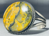 Rare Honeybee Jasper Native American Navajo Signed Sterling Silver Bracelet-Nativo Arts