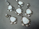 Excellent Navajo Opal Sterling Silver Necklace & Earring Set Native American-Nativo Arts