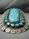 One Of The Largest Craziest Native American Navajo Turquoise Sterling Silver Ring-Nativo Arts