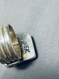 Important Unique Vintage Native American Navajo Ben Begaye (d) Shell Sterling Silver Ring-Nativo Arts