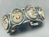 One Of The Best Vintage Native American Navajo Swirl Jasper Sterling Silver Bracelet-Nativo Arts