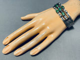 Early Century Vintage Native American Navajo Cerrillos Turquoise Sterling Silver Bracelet-Nativo Arts