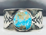 Jake Francosa San Felipe Old Kingman Turquoise Sterling Silver Bracelet-Nativo Arts