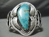 Important Huge Vintage Native American Navajo Apache Turquoise Sterling Silver Bracelet-Nativo Arts