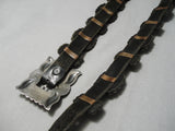 Important Vintage Native American Navajo Royston Turquoise Sterling Silver Concho Belt Old-Nativo Arts