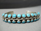Important Heavy Vintage Native American Navajo Ben Begaye Turquoise Sterling Silver Bracelet-Nativo Arts