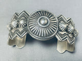 Some Of The Most Detailed Vintage Native American Navajo Sterling Silver Stamped Bracelet-Nativo Arts