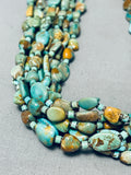 100+ Gram Vintage Native American Navajo Royston Turquoise Sterling Silver Necklace-Nativo Arts