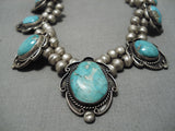 Marvelous Vintage Navajo 7 Station Sterling Silver Native American Necklace-Nativo Arts