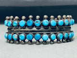 Museum Early Vintage Native American Navajo Turquoise Sterling Silver Bracelet-Nativo Arts