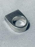 Intricately Inlaid Vintage Native American Navajo Turquoise Sterling Silver Ring-Nativo Arts