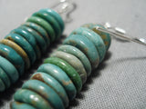 Fabulous Vintage Santo Domingo Native American Navajo Royston Turquoise Sterling Silver Earrings-Nativo Arts