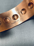 Native American Important Willie Hand Repoussed Copper Detailed Bracelet-Nativo Arts