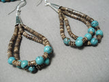Native American Important Santo Domingo Jose Coriz Turquoise Heishi Sterling Silver Necklace-Nativo Arts