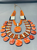 Native American Best Massive Santo Domingo Spiny Oyster Inlaid Authentic Necklace-Nativo Arts