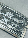 Thomas Singer Authentic Vintage Native American Navajo Sterling Silver Buckle-Nativo Arts