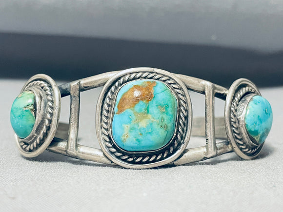 Amazing Vintage Native American Navajo Royston Turquoise Sterling Silver Bracelet-Nativo Arts