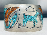 Thomas Singer Vintage Native American Navajo Turquoise Sterling Silver Bracelet-Nativo Arts