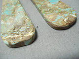Native American Unbelievable Santo Domingo Royston Turquoise Sterling Silver Earrings-Nativo Arts