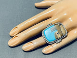 Top Five Inlayers Native American Navajo Turquoise Sterling Silver Monument Valley Ring-Nativo Arts