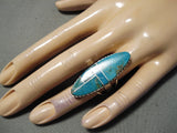 Incredible Navajo Turquoise Sterling Silver Ring Native American-Nativo Arts