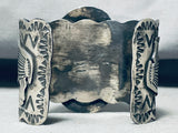 One Of The Best Ever Native American Navajo Lapis Sterling Silver Bracelet-Nativo Arts