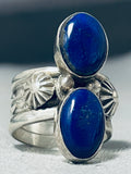 Ben Begaye (d.) Important Native American Navajo Lapis Sterling Silver Ring-Nativo Arts