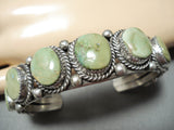 Signed Vintage Native American Navajo Royston Turquoise Sterling Silver Bracelet-Nativo Arts