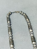 Tubule Rare Vintage Native American Zuni Turquoise Sterling Silver Necklace-Nativo Arts