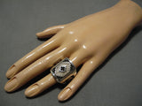 Very Rare Heavy And Large Men's Dan Jackson Sterling Silver Native American Navajo Ring-Nativo Arts