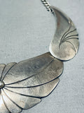 One Of The Best Vintage Native American Navajo Cleopatra Sterling Silver Necklace-Nativo Arts