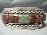 Bill Kirkham Vintage Native American Navajo Royston Turquoise Sterling Silver Bracelet Heavy-Nativo Arts