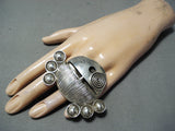 Biggest Native American Navajo Kachina Face Native American Navajo Sterling Silver Ring-Nativo Arts