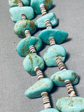206 Grams Vintage Native American Navajo Green Kingman Turquoise Heishi Necklace-Nativo Arts